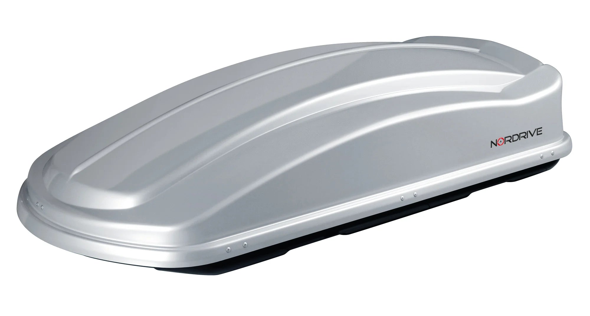 Box 630D, box tetto in ABS, 630 litri, doppia apertura - Argento lucido