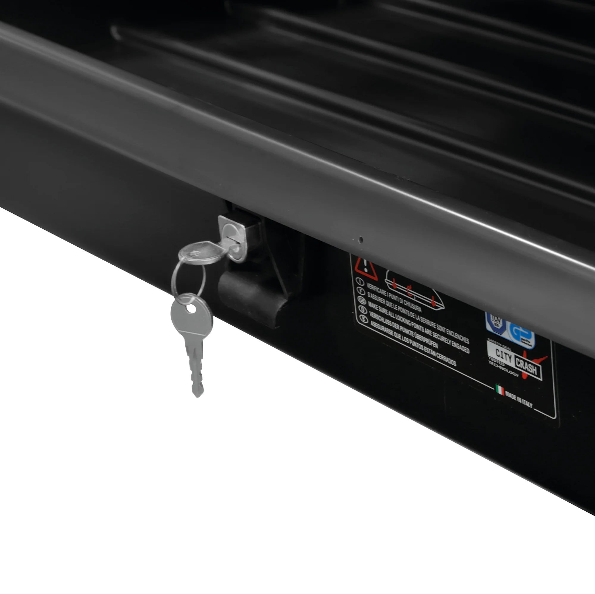 Box 333, box tetto in ABS, 333 litri - Nero goffrato