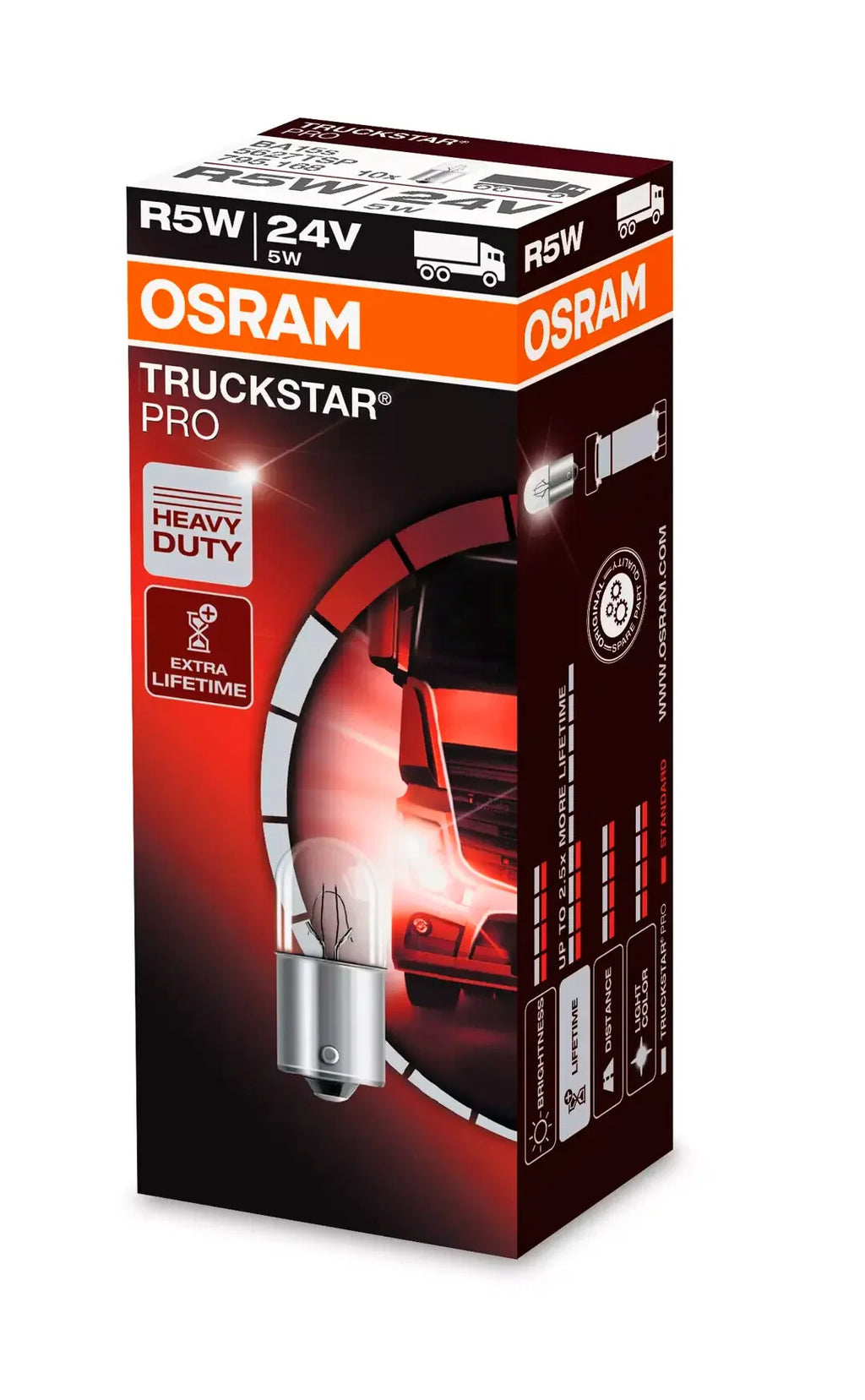 24V Truckstar Pro - R5W - 5W - BA15s - 1 pz  - Sfuso [Confezione da 10]