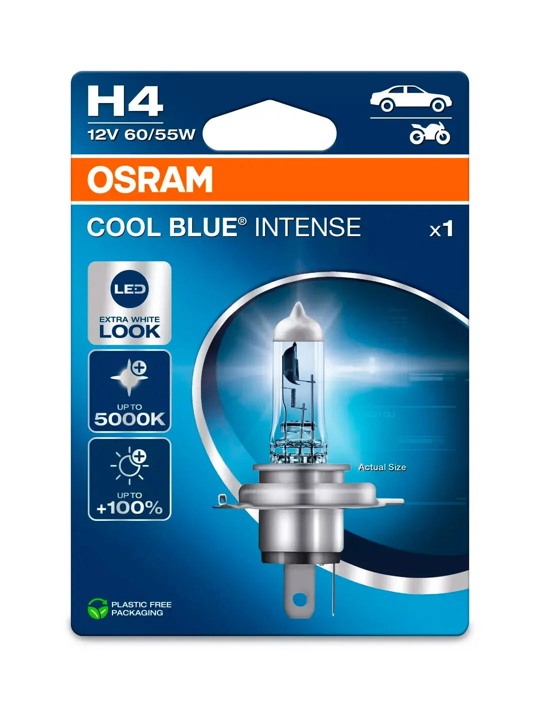 12V Cool Blue Intense (Next Gen) - H4 - 60/55W - P43t - 1 pz  - Scatola