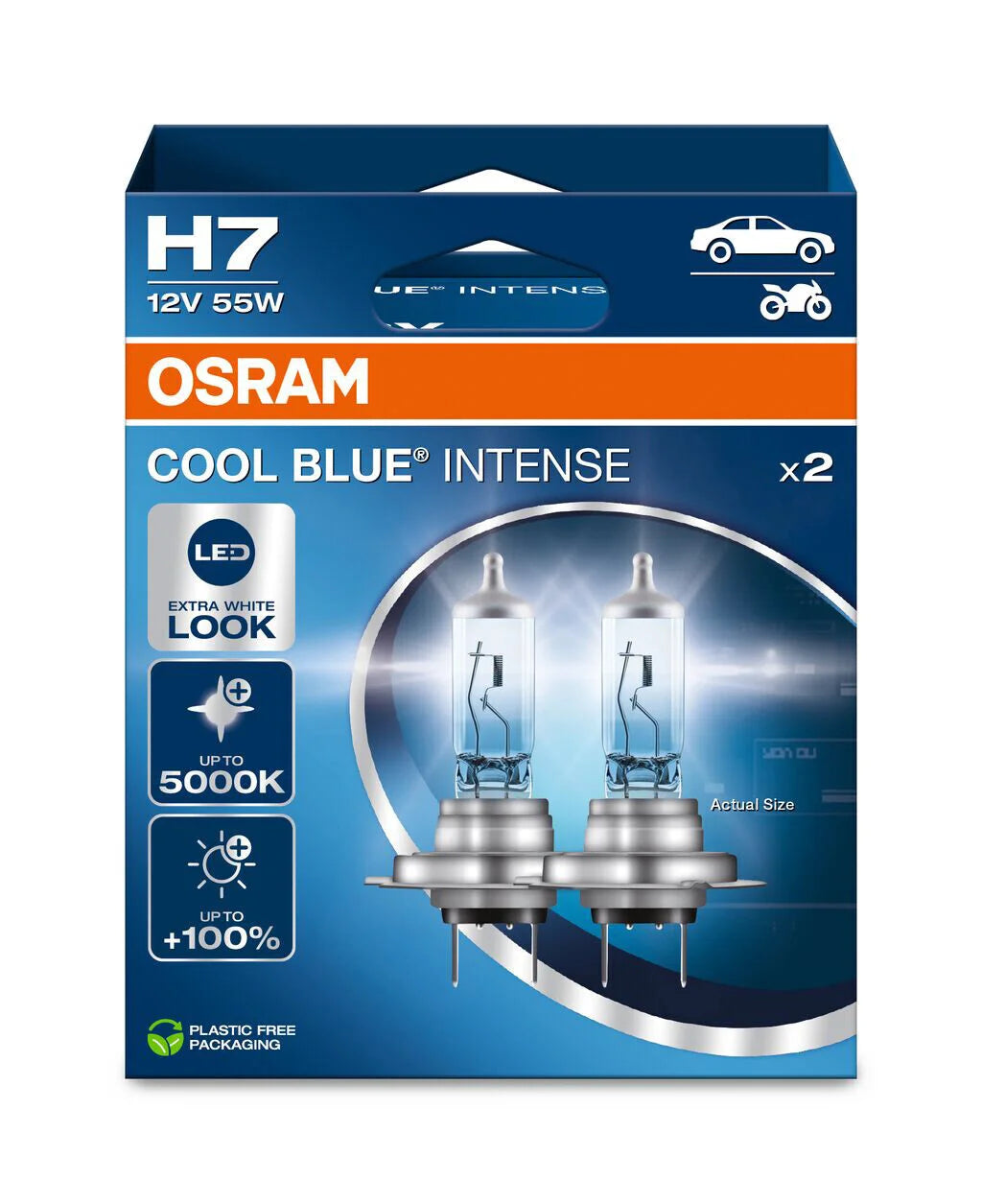 12V Cool Blue Intense (Next Gen) - H7 - 55W - PX26d - 2 pz  - Scatola