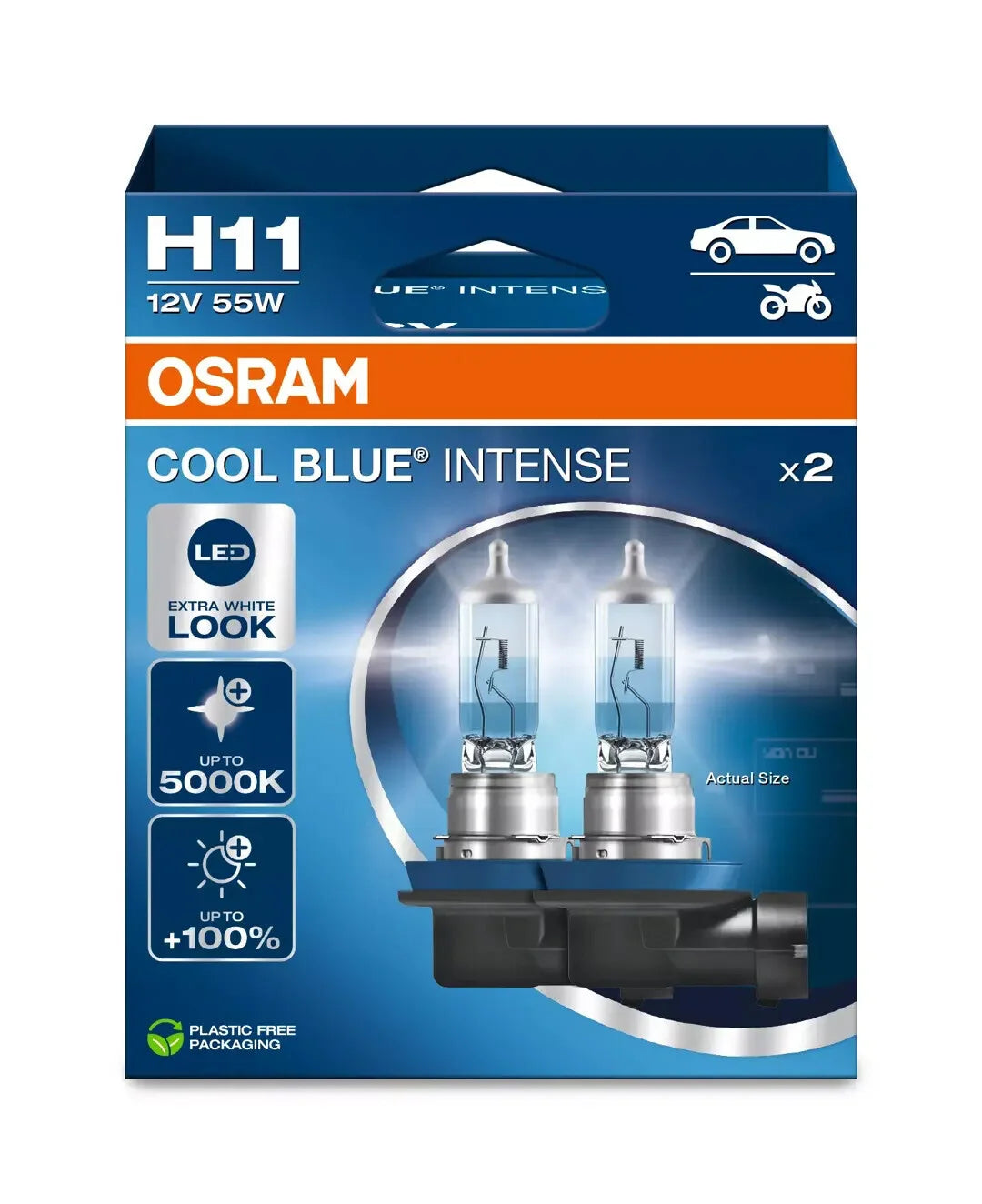 12V Cool Blue Intense (Next Gen) - H11 - 55W - PGJ19-2 - 2 pz  - Scatola