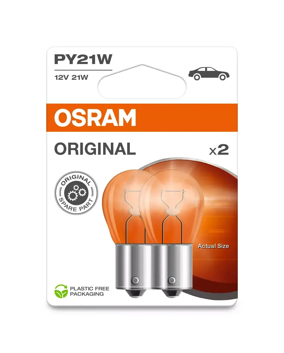 12V Original Line - PY21W - 21W - BAU15s - 2 pz  - Scatola - Arancio
