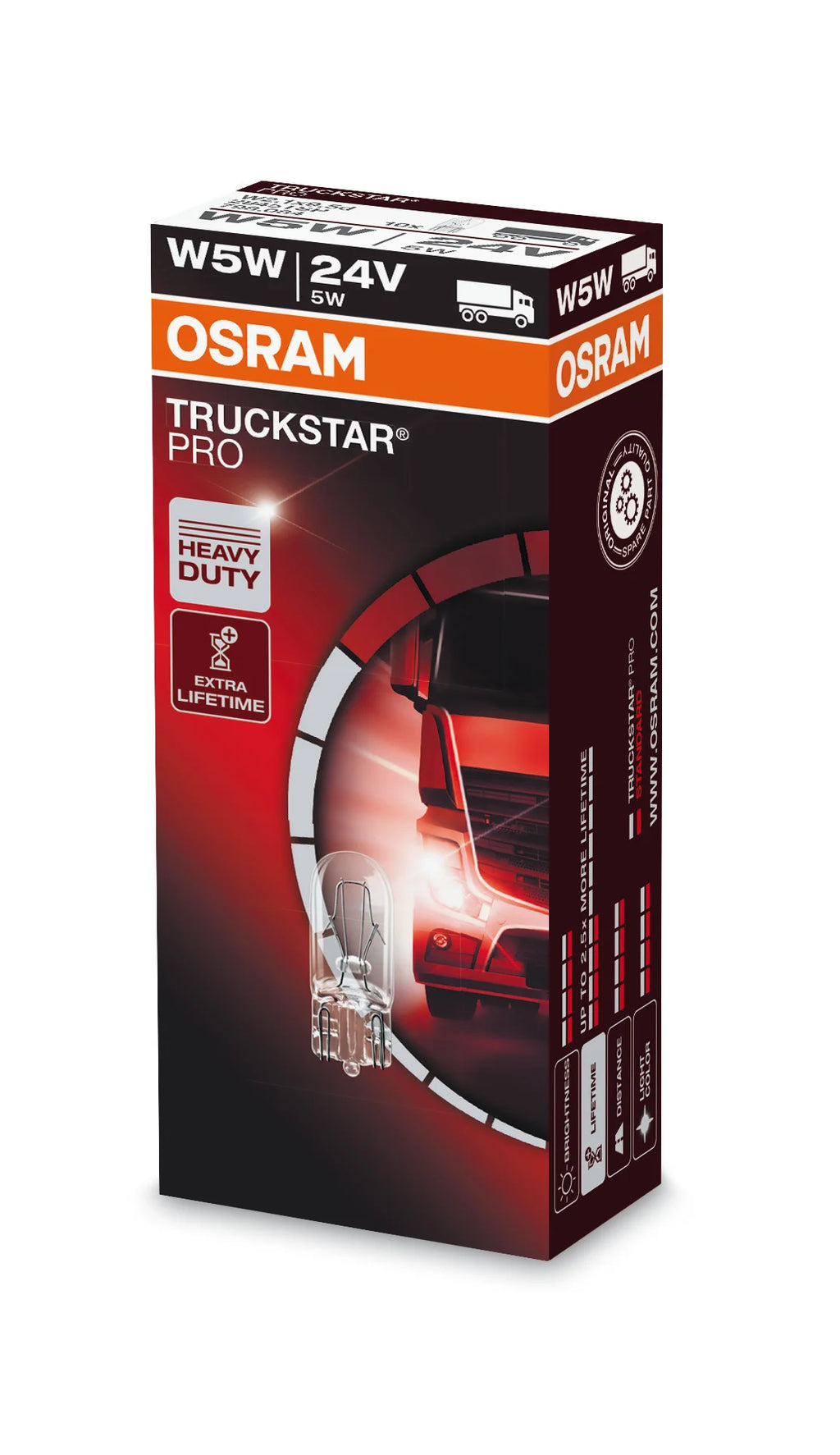 24V Truckstar Pro - W5W - 5W - W2,1x9,5d - 1 pz  - Sfuso [Confezione da 10]