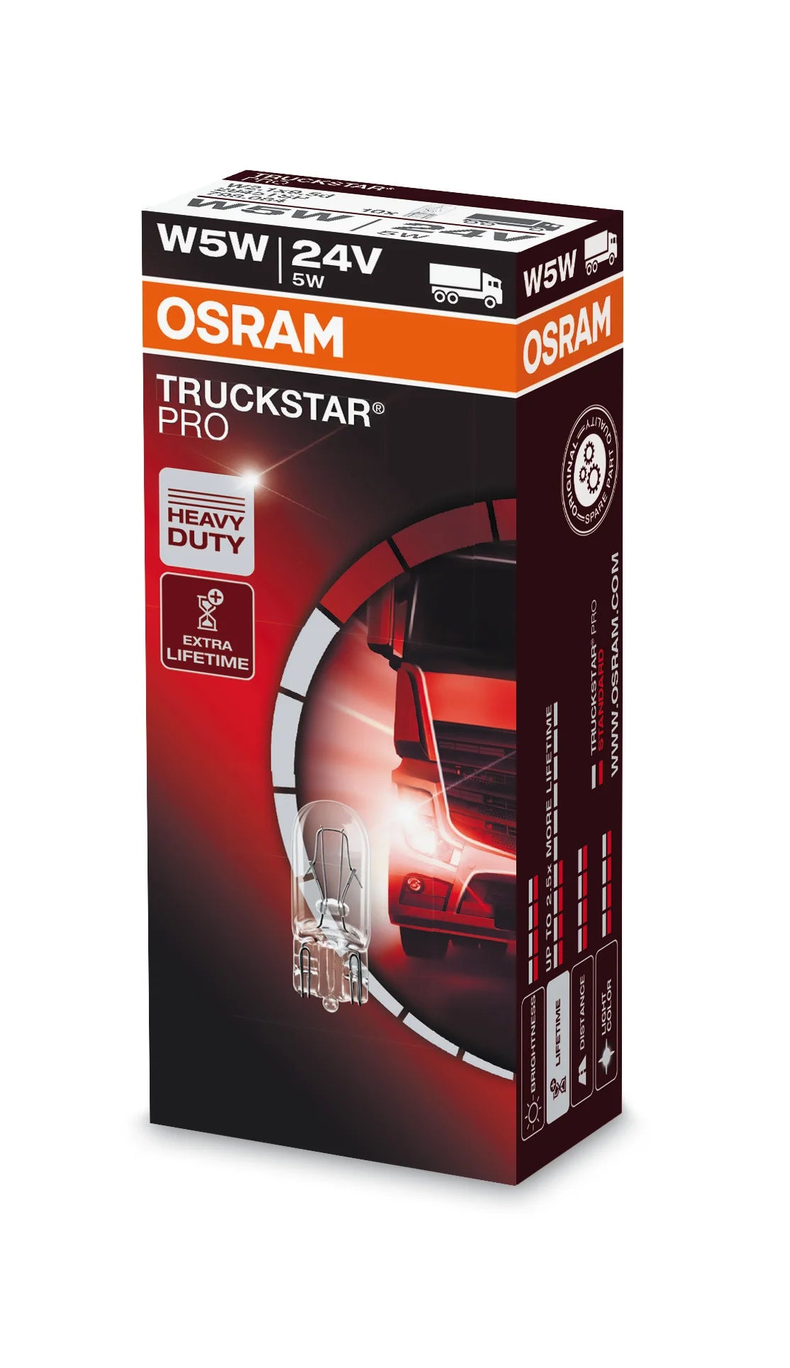 24V Truckstar Pro - W5W - 5W - W2,1x9,5d - 1 pz  - Sfuso [Confezione da 10]