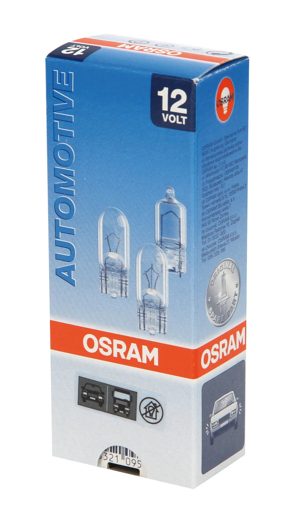 12V Minixen - 6W - W2,1x9,5d - 1 pz  - Sfuso [Confezione da 10]