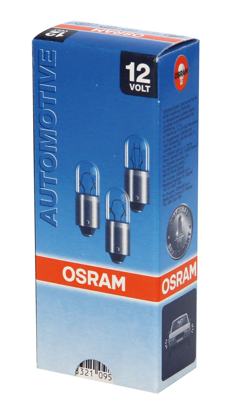 12V Cool Blue - T4W - 4W - BA9s - 1 pz  - Sfuso [Confezione da 10]