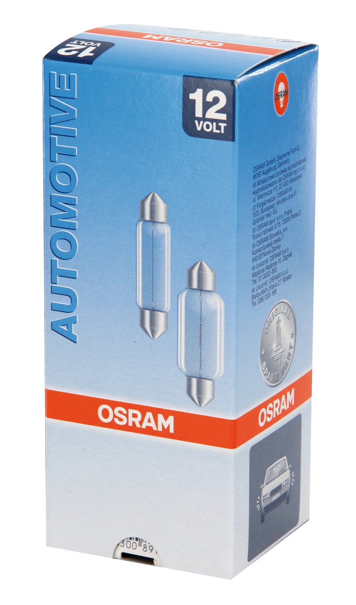 12V Original Line - 11x41 mm - 10W - SV8,5-8 - 1 pz  - Sfuso [Confezione da 10]