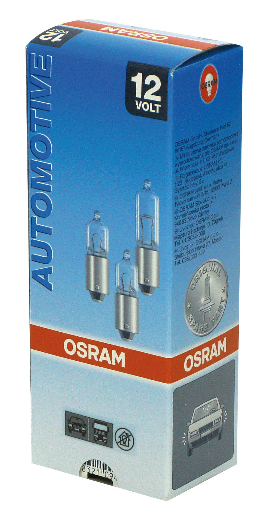 12V Cool Blue - H6W - 6W - BAX9s - 1 pz  - Sfuso [Confezione da 10]