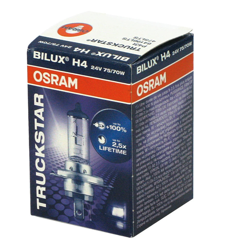 24V Truckstar - H4 - 75/70W - P43t - 1 pz  - Scatola