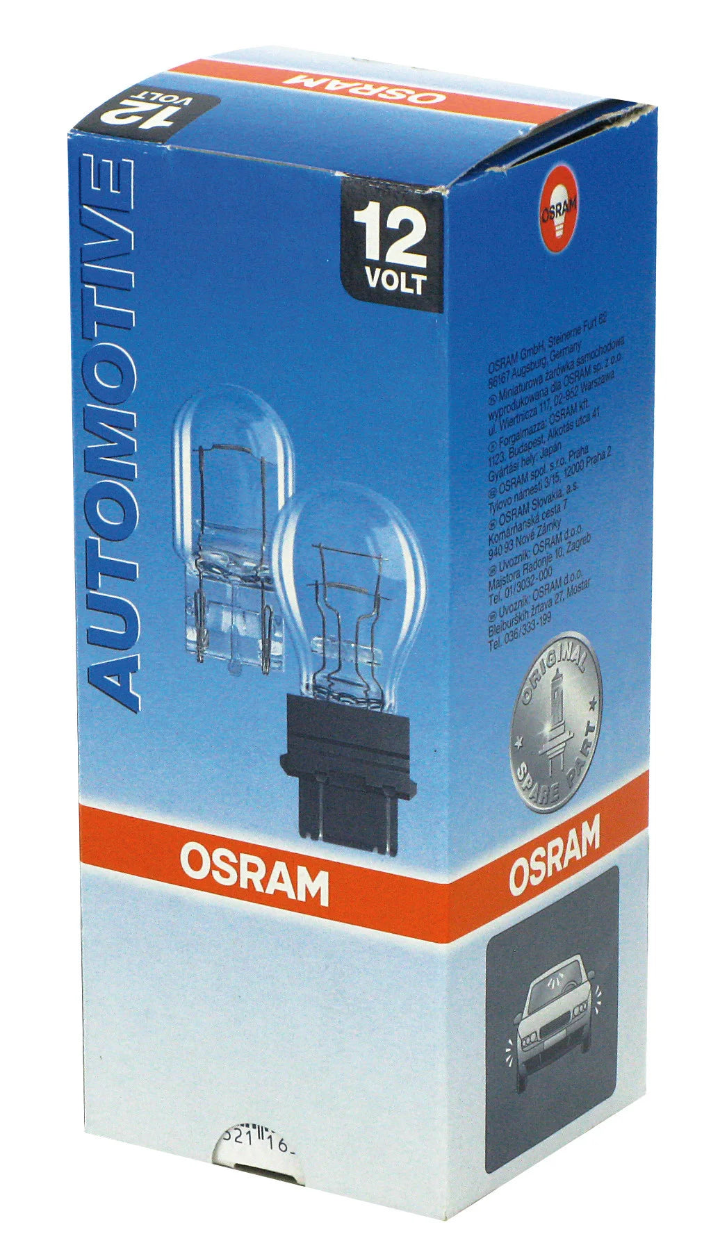 12V Original Line - WY21W - 21W - WX3x16d - 1 pz  - Sfuso - Arancio [Confezione da 10]