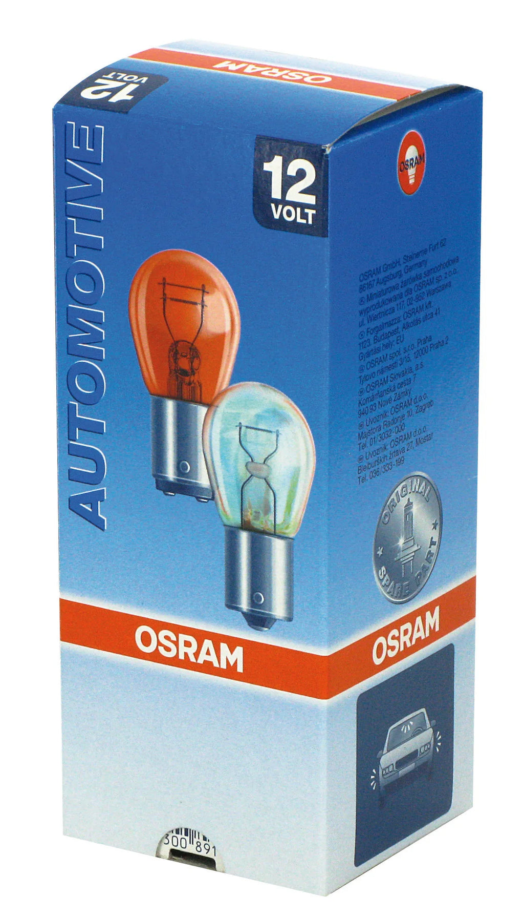 12V Original Line - PY21W - 21W - BAU15s - 1 pz  - Sfuso - Arancio [Confezione da 10]