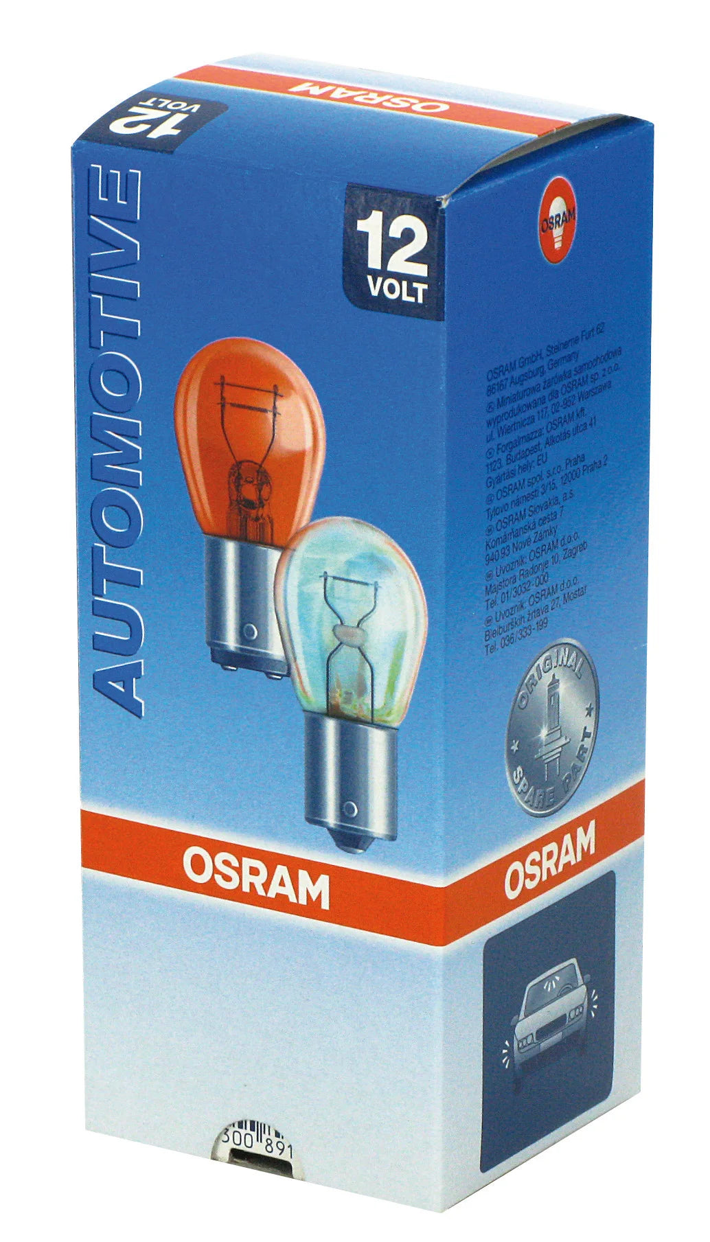 12V Original Line - PY21W - 21W - BAU15s - 1 pz  - Sfuso - Arancio [Confezione da 10]