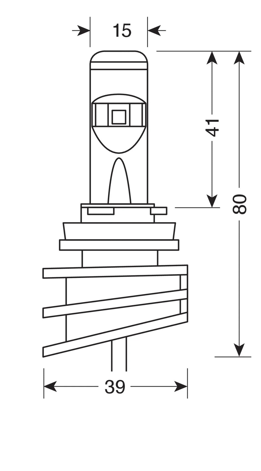 12V LEDriving Fog Lamp - (H10) - PY20d - 2 pz  - Scatola