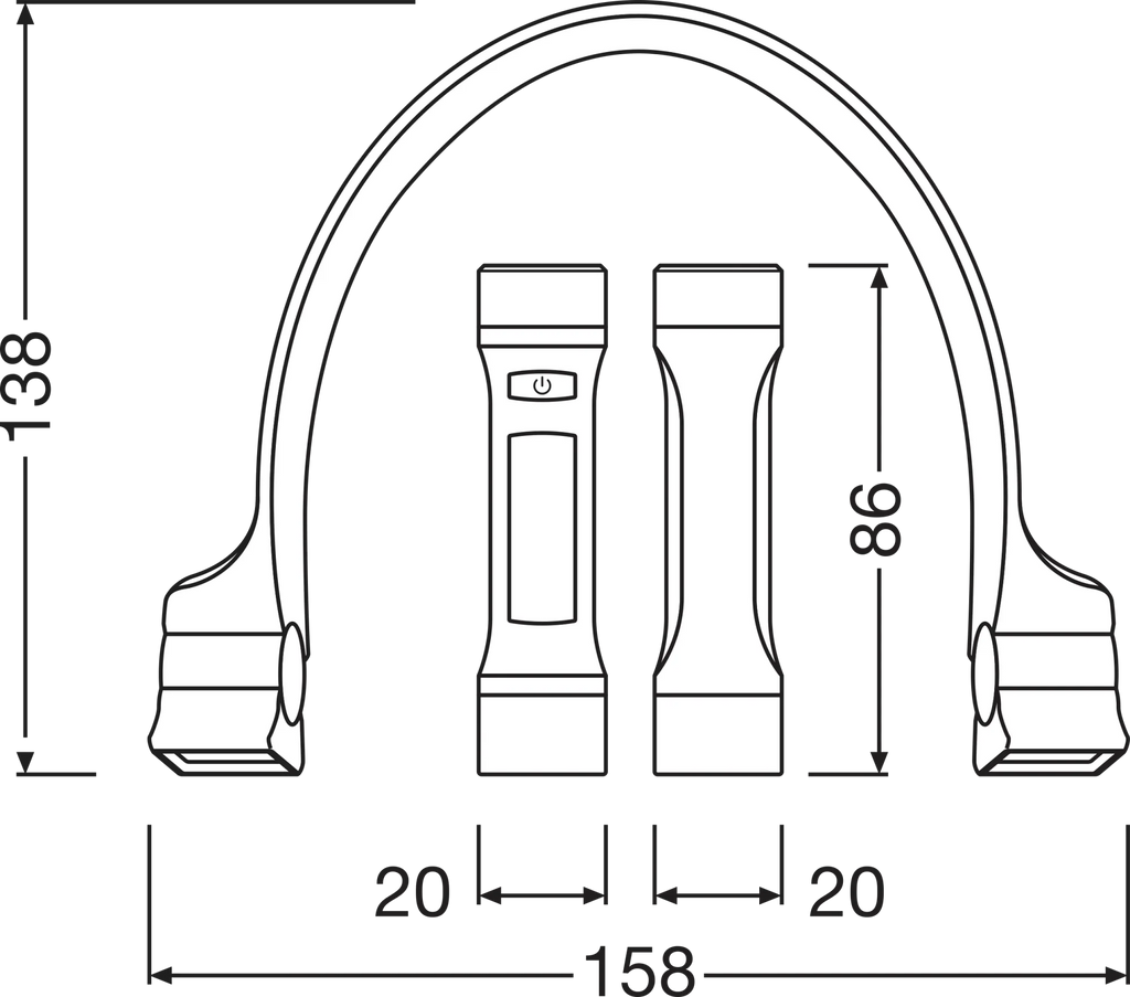 LEDinspect WEARABLE NECKLIGHT, lampada da collo ricaricabile