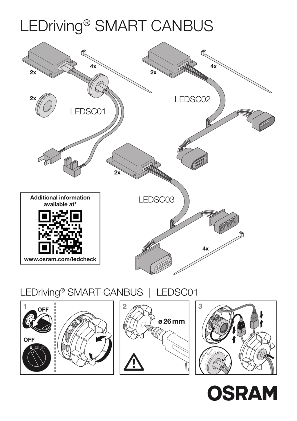 LEDriving SMART CANBUS - 12V - H7, 12W, PX26d