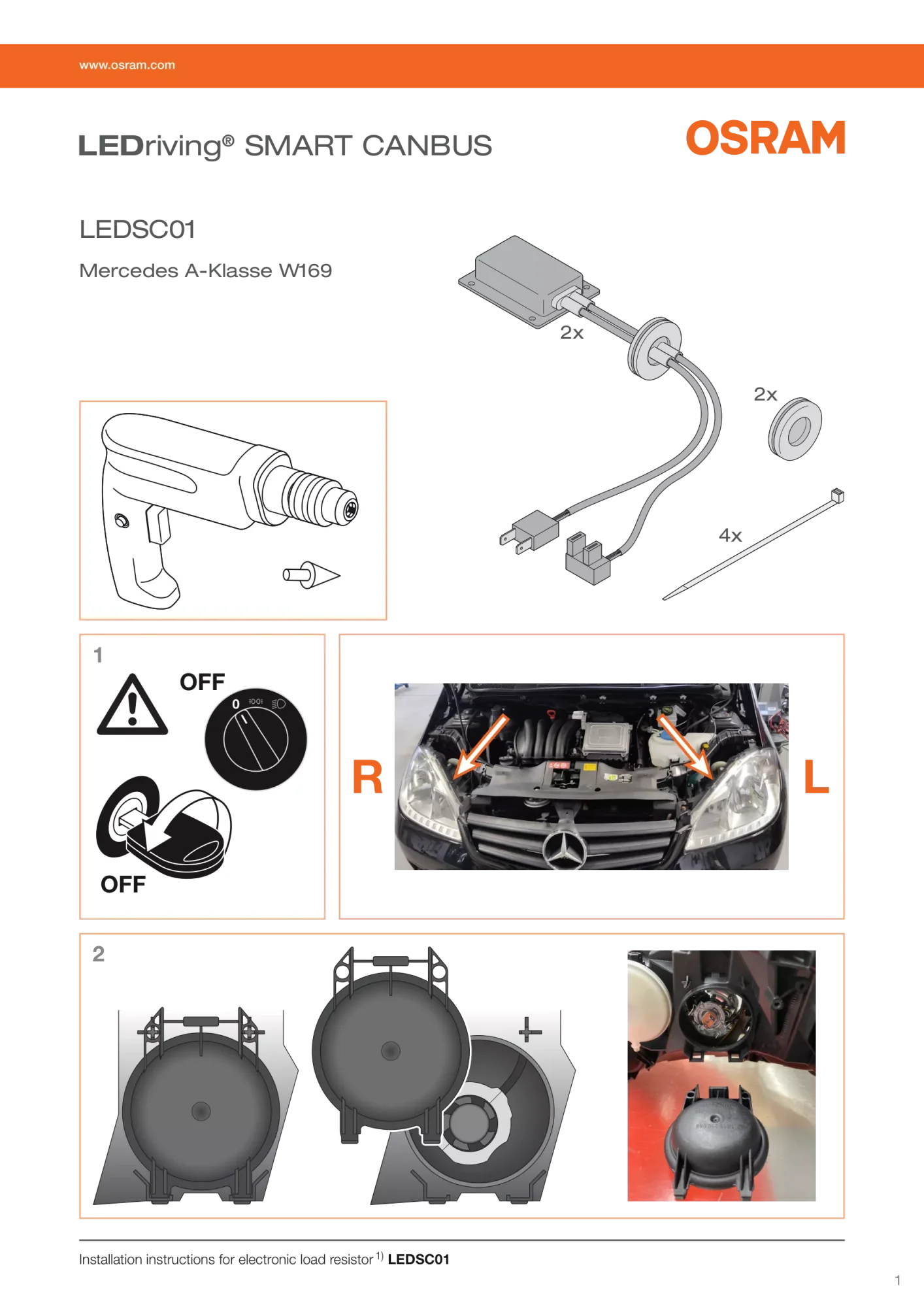 LEDriving SMART CANBUS - 12V - H7, 12W, PX26d