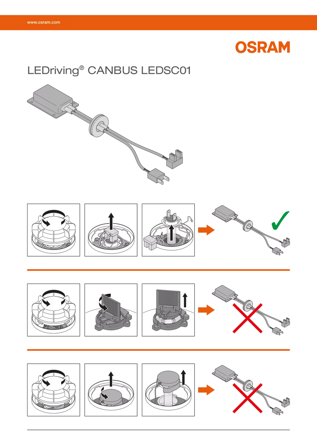 LEDriving SMART CANBUS - 12V - H7, 12W, PX26d