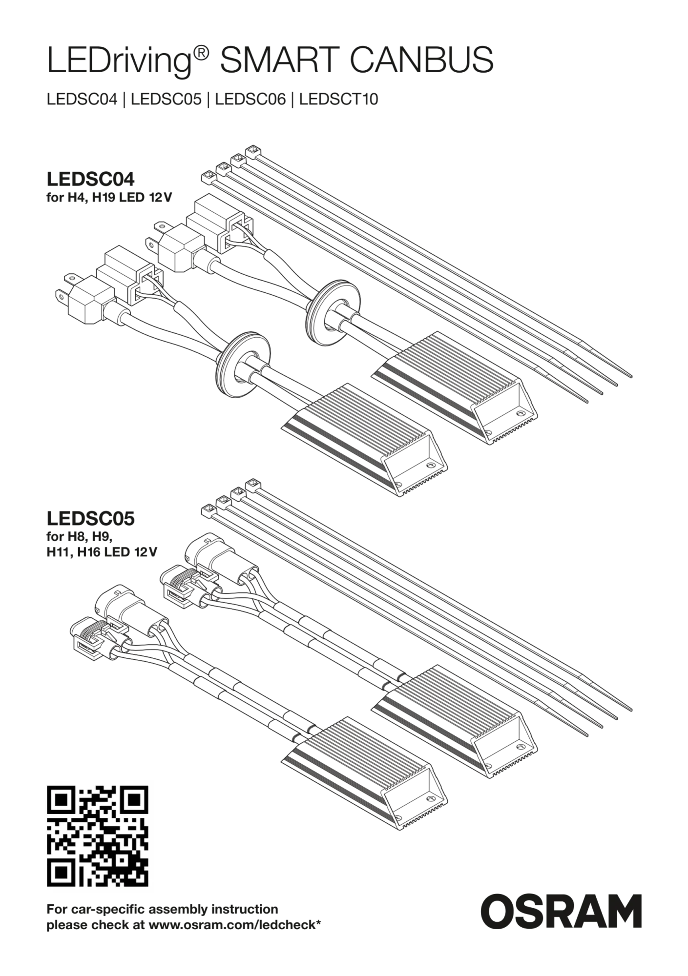 LEDriving SMART CANBUS - 12V - H8/H9/H11/H16, 15W, PGJ19-X