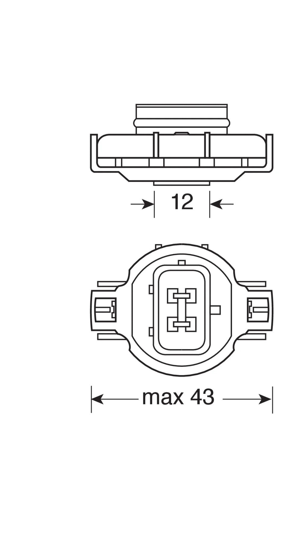 12V Lampada alogena - PS24W - 24W - PG20-3 - 1 pz  - D/Blister