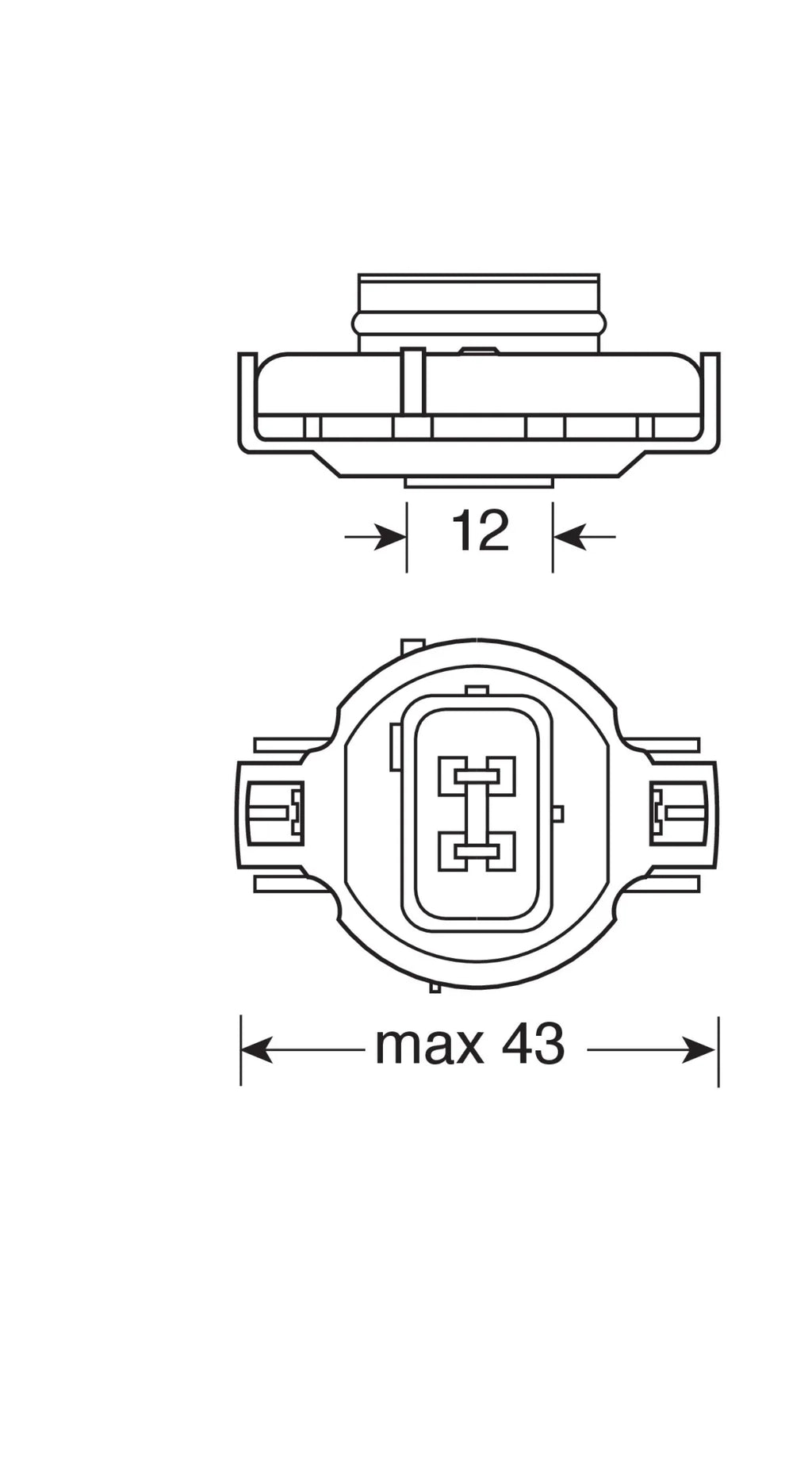 12V Lampada alogena - PSY24W - 24W - PG20-4 - 1 pz  - Scatola - Arancio