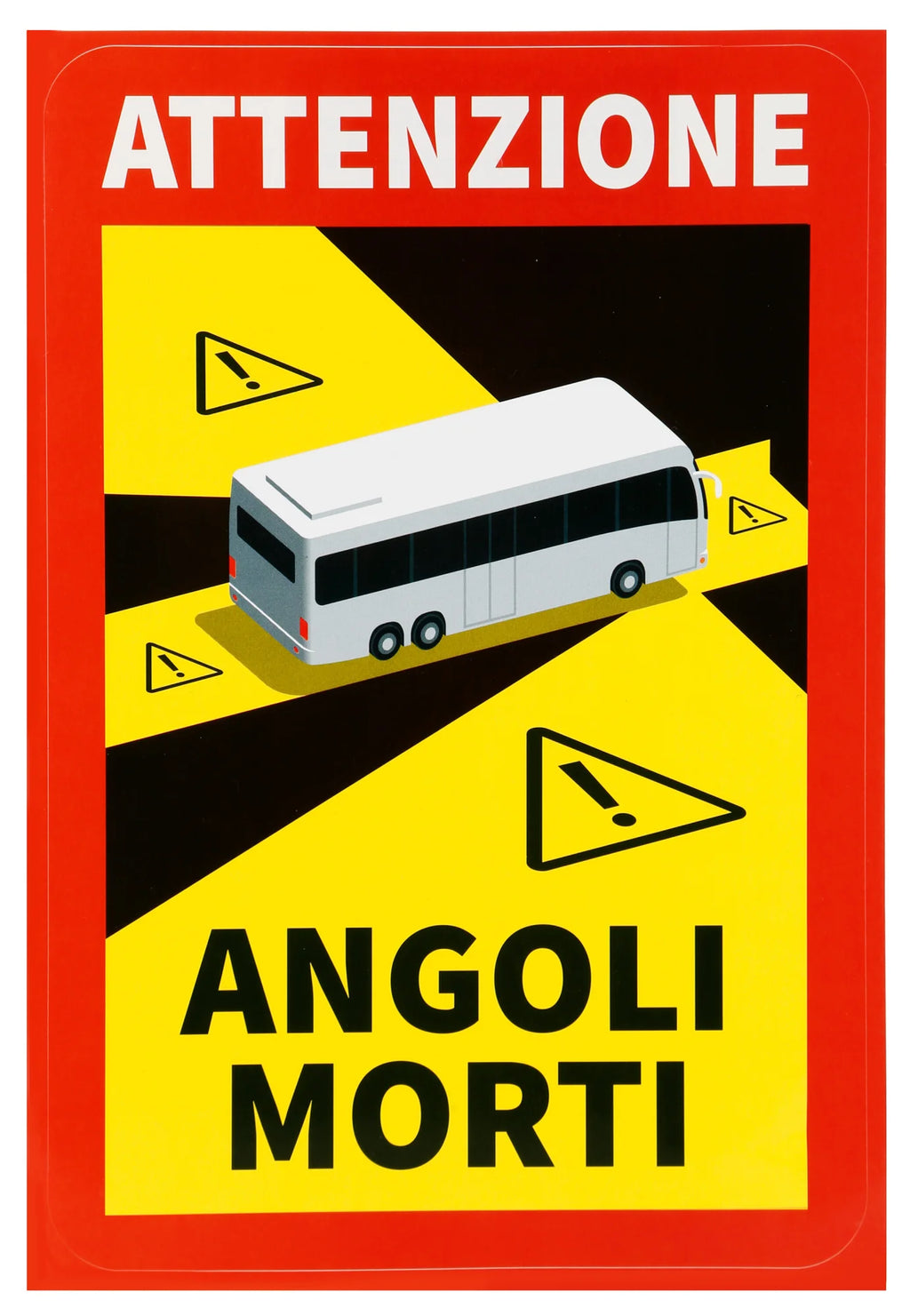 Contrassegno adesivo angoli morti, 1 pz - Autobus - ITA
