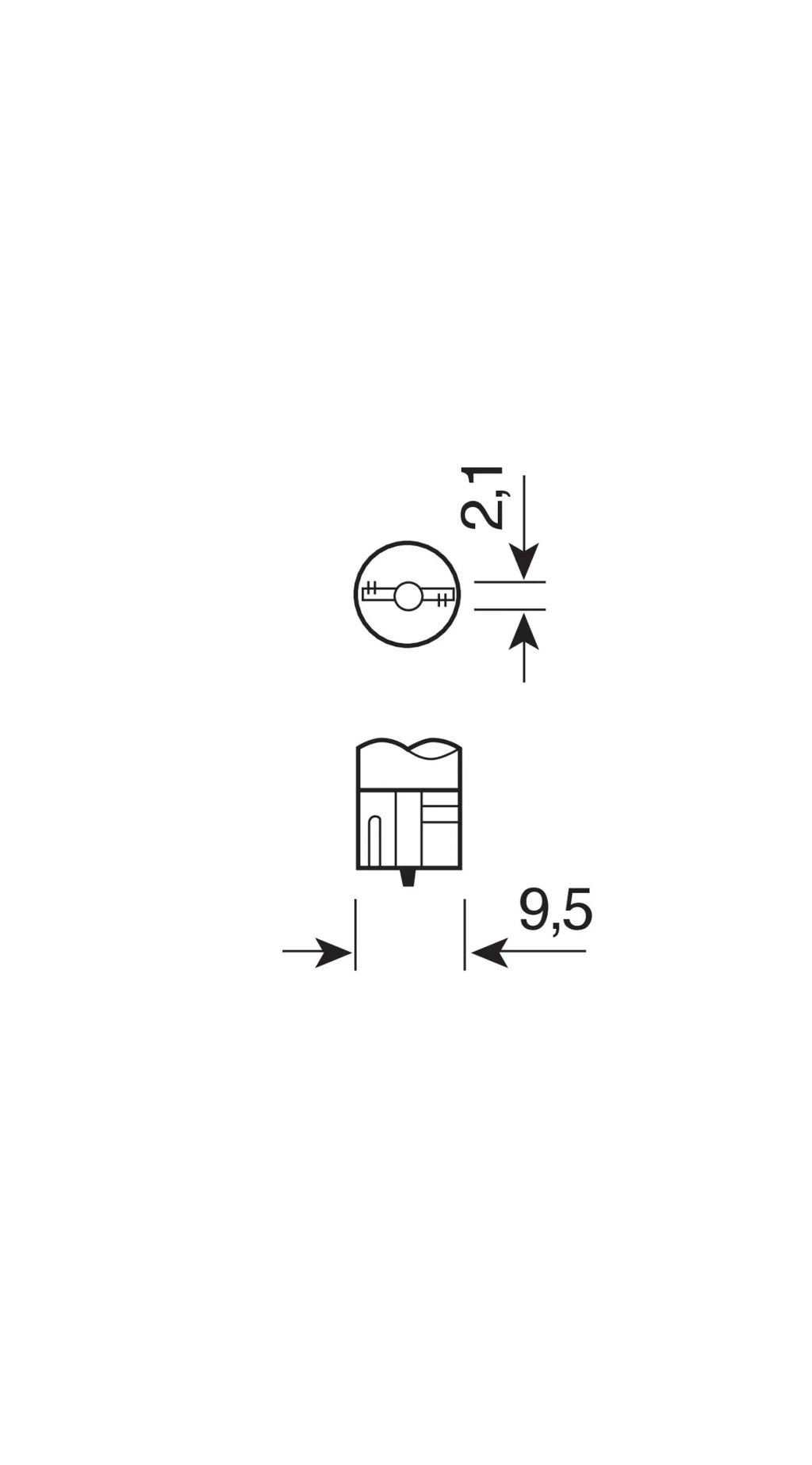 12V LEDriving - (W5W) - 1W - W2,1x9,5d - 2 pz  - Blister - Blu