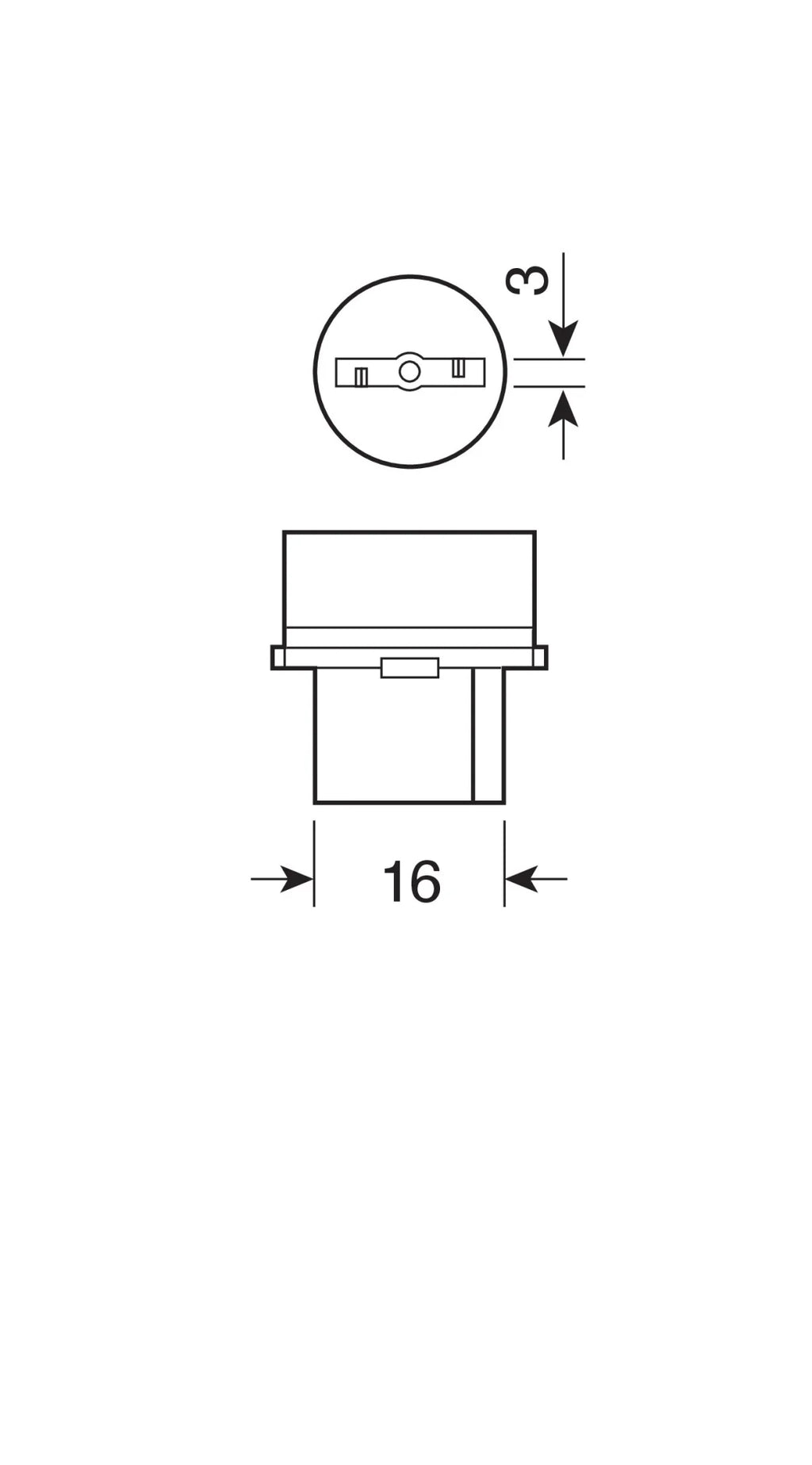 12V Lampada zoccolo vetro - W21W - 21W - W3x16d - 2 pz  - D/Blister