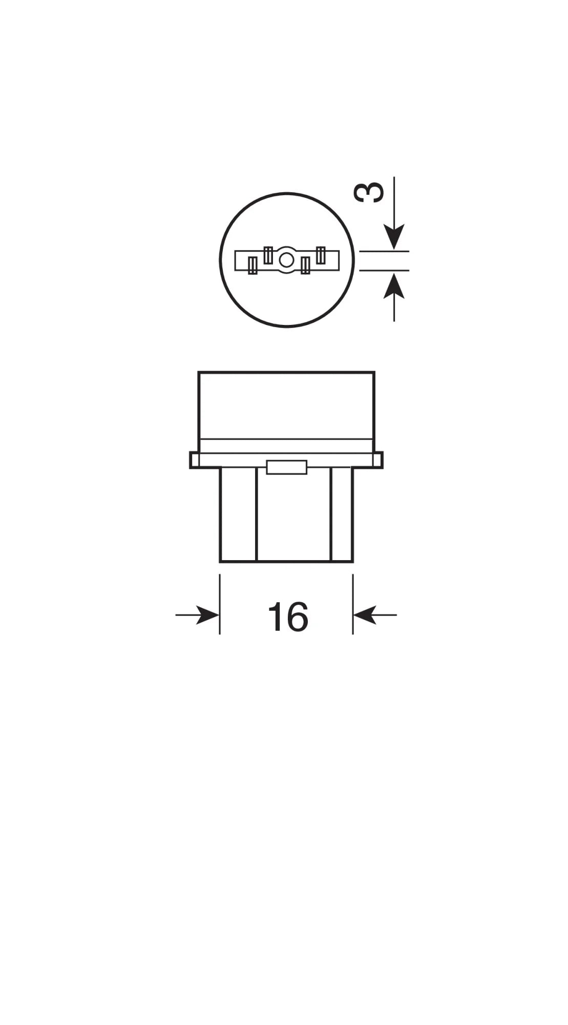 12V Hyper-Led 81 - 27 SMD x 3 chips - (W21/5W) - W3x16q - 1 pz  - Scatola - Bianco