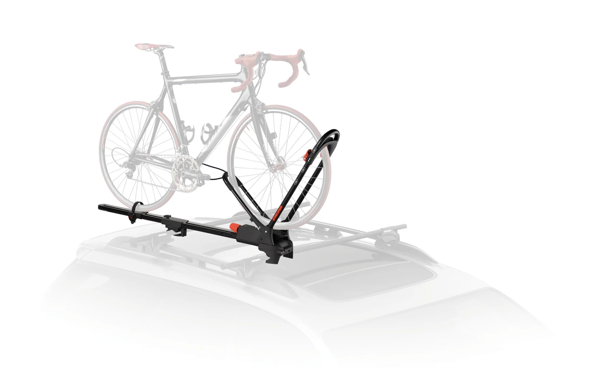 Frontloader, portabici da tetto con fissaggio ruota anteriore