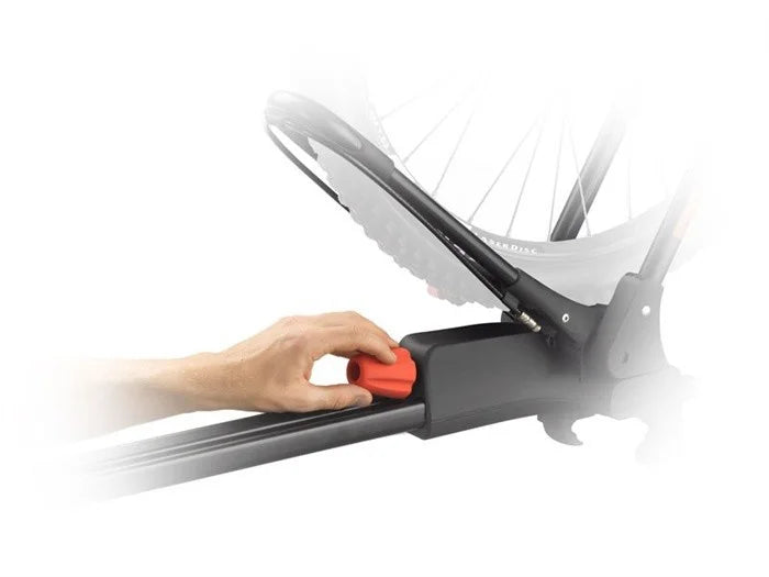 Frontloader, portabici da tetto con fissaggio ruota anteriore