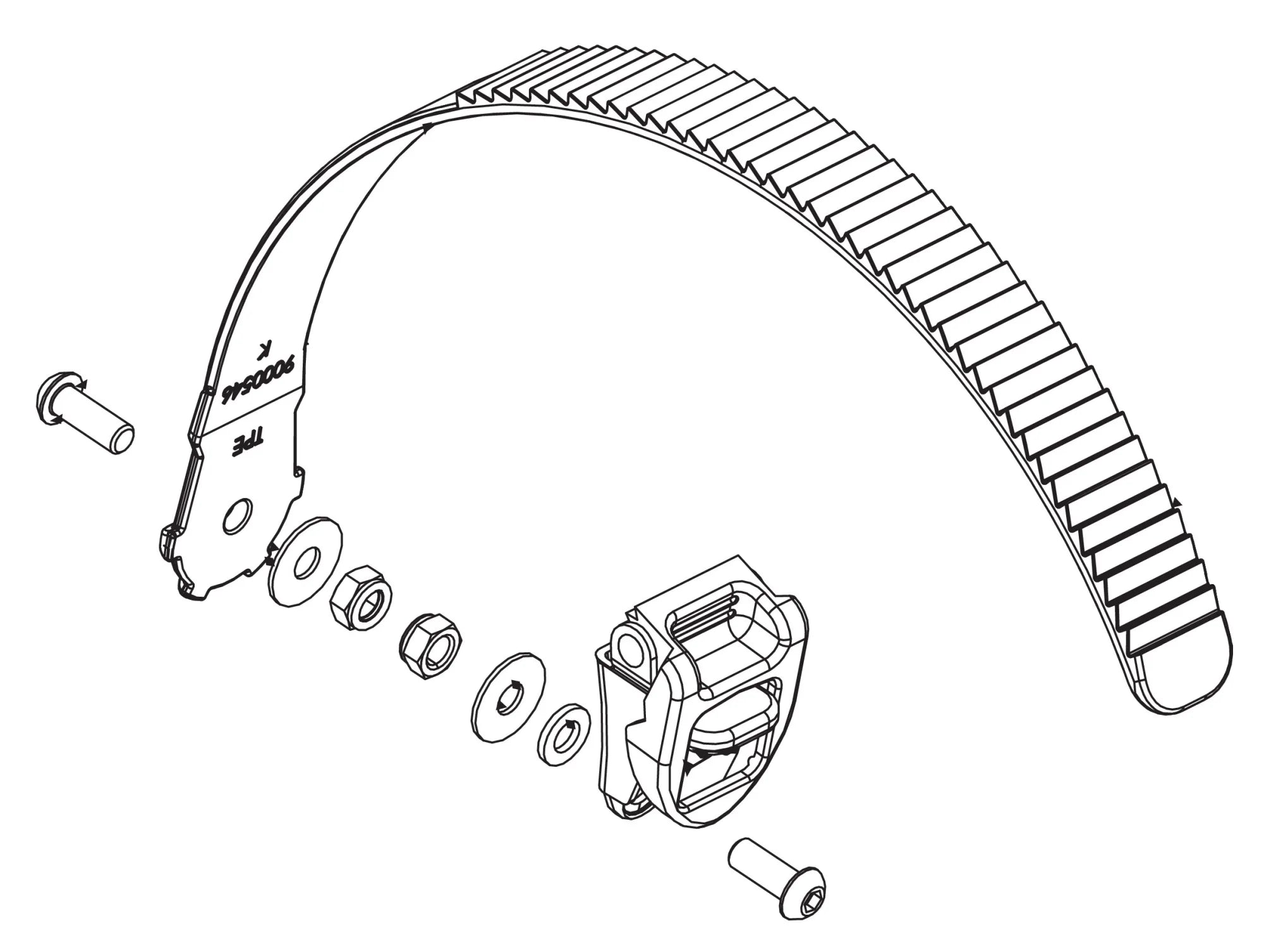 Fascetta e fibbia di ricambio per portabici FoldClick