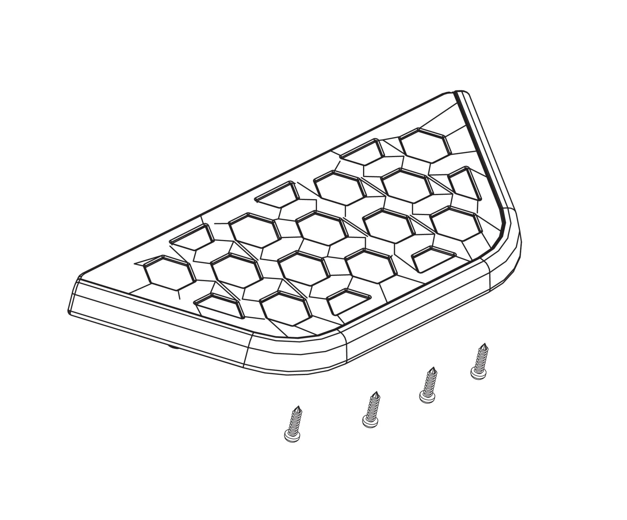 Ricambio copripedale con viti per portabici Foldclick